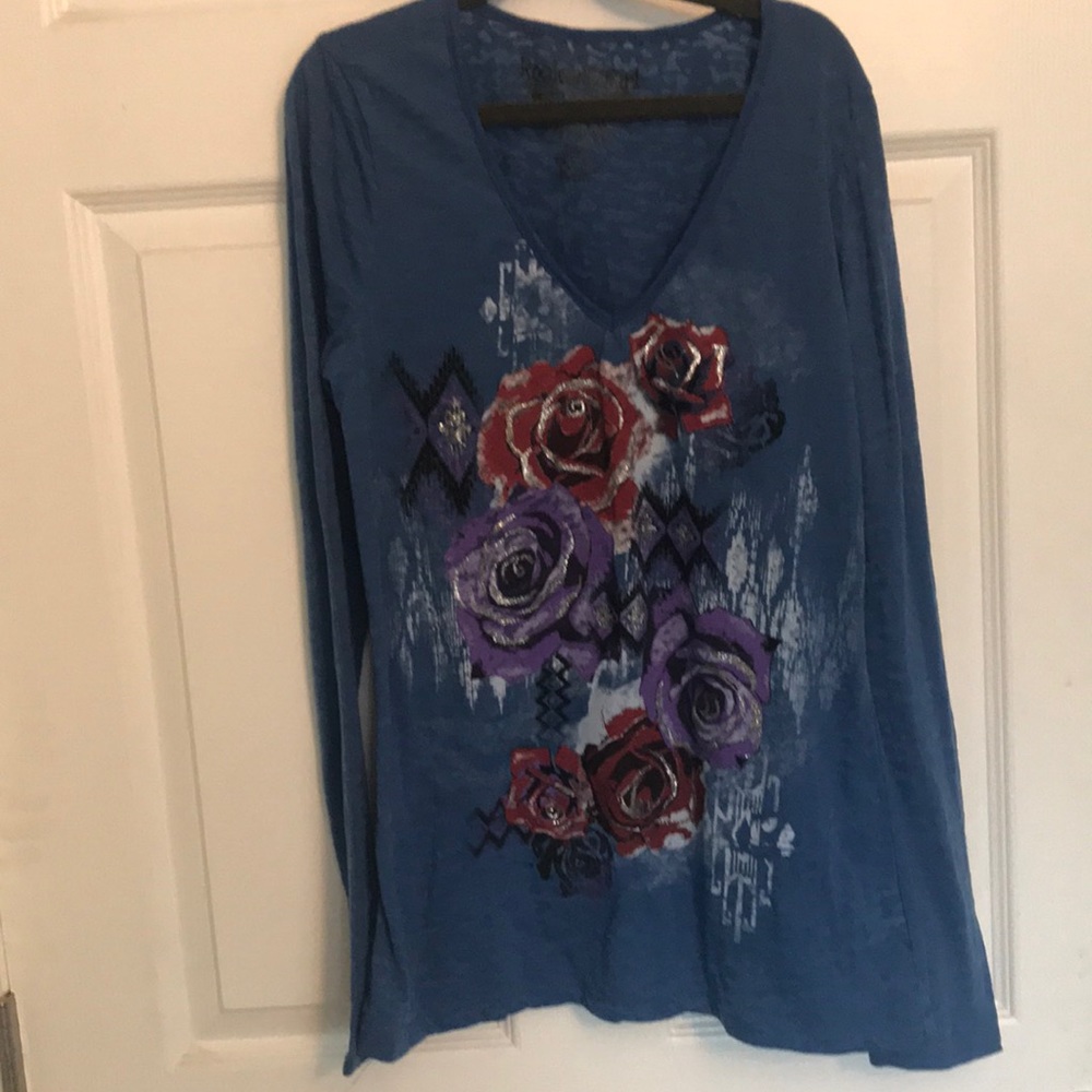 Preloved Size L Rocker Girl long sleeve blouse